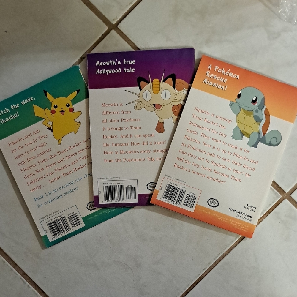 Scholastic Pokémon Junior Books - Red, Blue, Purple - Picture 2 of 2